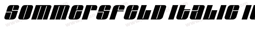 Sommersfeld Italic Italic字体转换